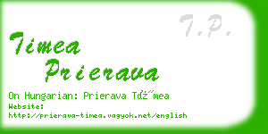 timea prierava business card